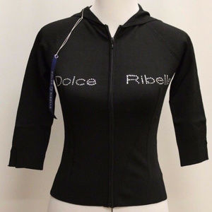 Dolce Ribelle Bling Zip-up Hoodie Sz M